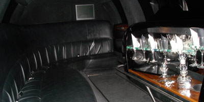 Nine Passenger Lincoln Limousine Interior