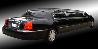 Black Nine Passenger Lincoln Limousine