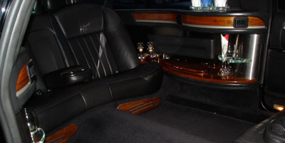 Six Passenger Lincoln Limousine Interior